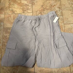 Gap NWT Wide Leg Grey Pants Size Large